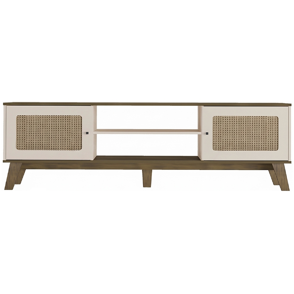 Rack TV 75 Pol 180cm 2 Portas Sofie Pinho/Off White A09 - Mpozenato