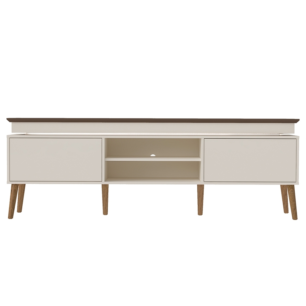 Rack TV 75 Pol 180cm 2 Portas Luminus Pinho/Off White A09 - Mpozenato