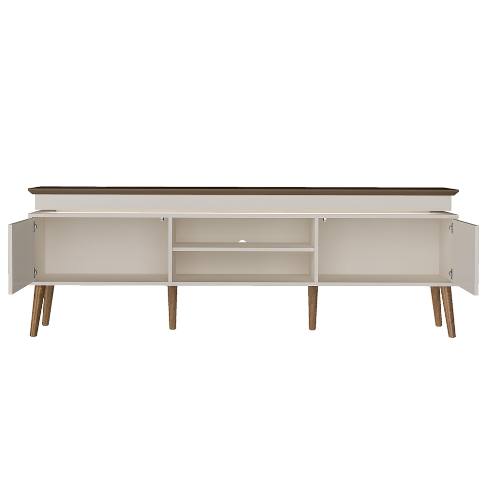 Rack TV 75 Pol 180cm 2 Portas Luminus Pinho/Off White A09 - Mpozenato