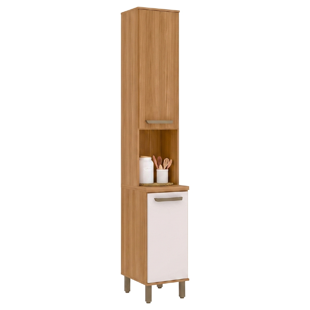Paneleiro de Cozinha 2 Portas 36cm Rita Freijó/Off Acetinado Z44 - Mpozenato