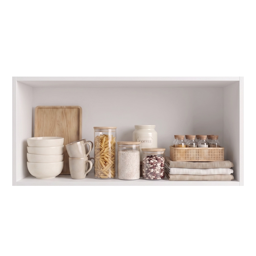Armário Aéreo Geladeira 60cm 1 Porta Basculante Andréia Branco - AJL Móveis