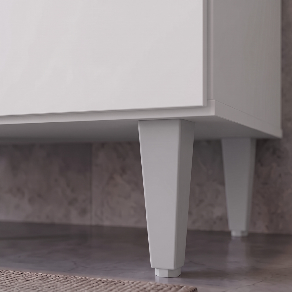 Balcão Gabinete Para Pia 180cm Sem Tampo Dallas Branco - Lumil
