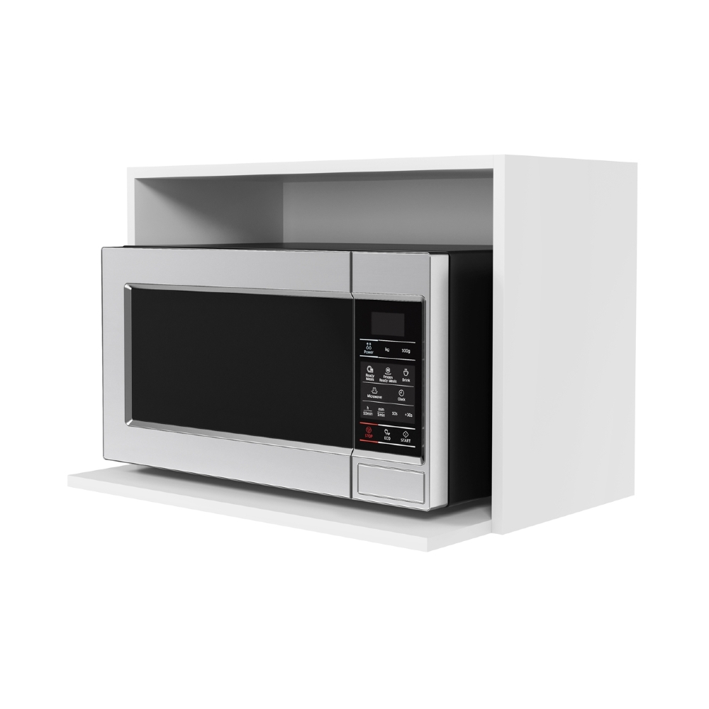 Suporte Microondas e Forno Elétrico Aéreo 60cm Itália Branco - Lumil