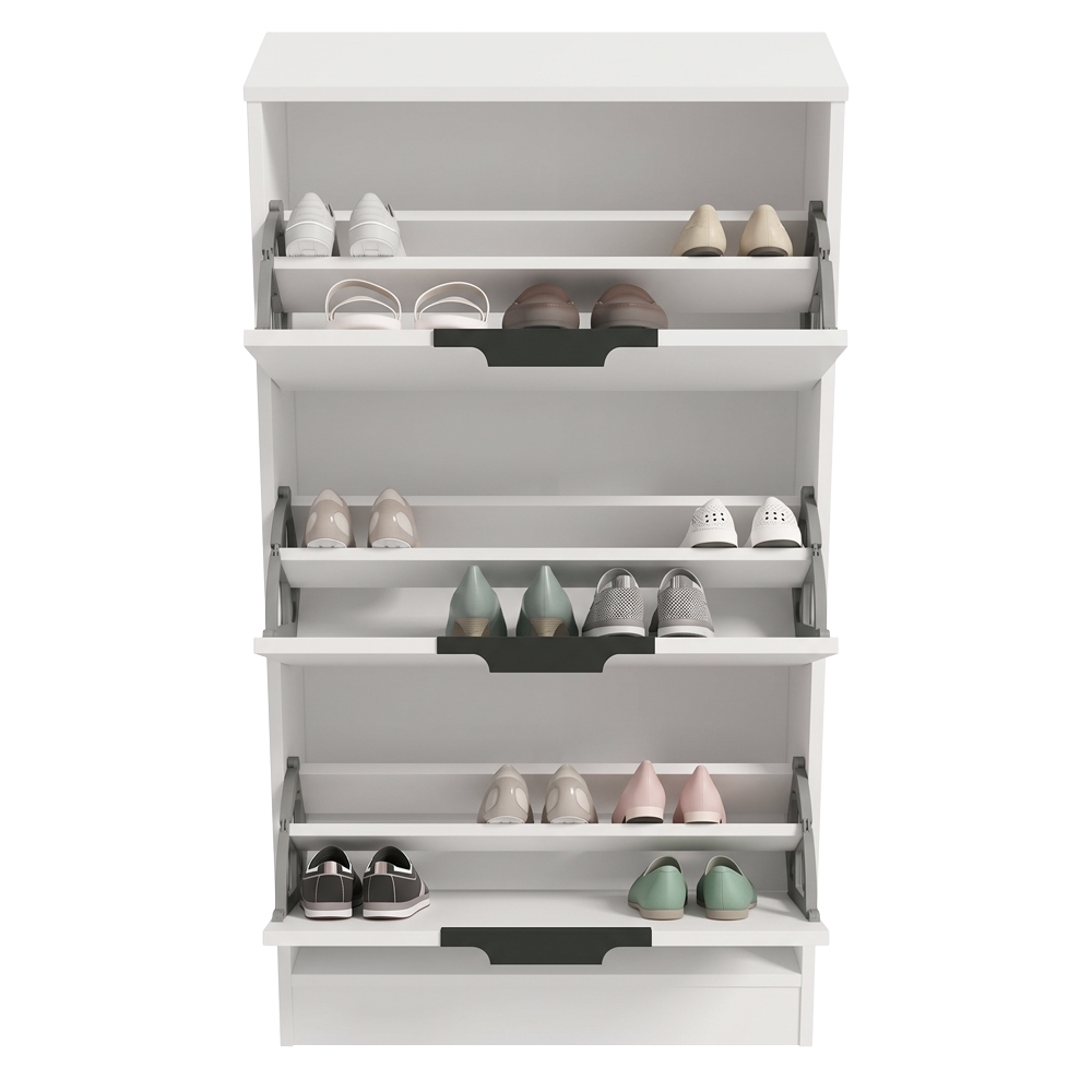 Sapateira Vertical Armário 3 Portas 66cm Dara Branco R03 - Mpozenato