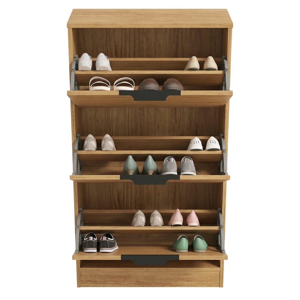 Sapateira Vertical Armário 3 Portas 66cm Dara Cedro R03 - Mpozenato