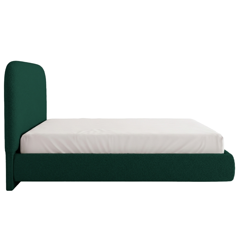 Cama Queen Flutuante Com Cabeceira 160cm Float Boucle Verde - Mpozenato