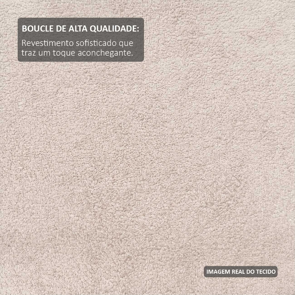 Cama Casal Flutuante Com Cabeceira 140cm Float Boucle Creme - Mpozenato