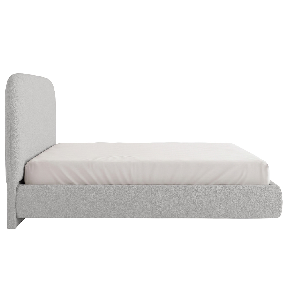 Cama Queen Flutuante Com Cabeceira 160cm Float Boucle Cinza - Mpozenato