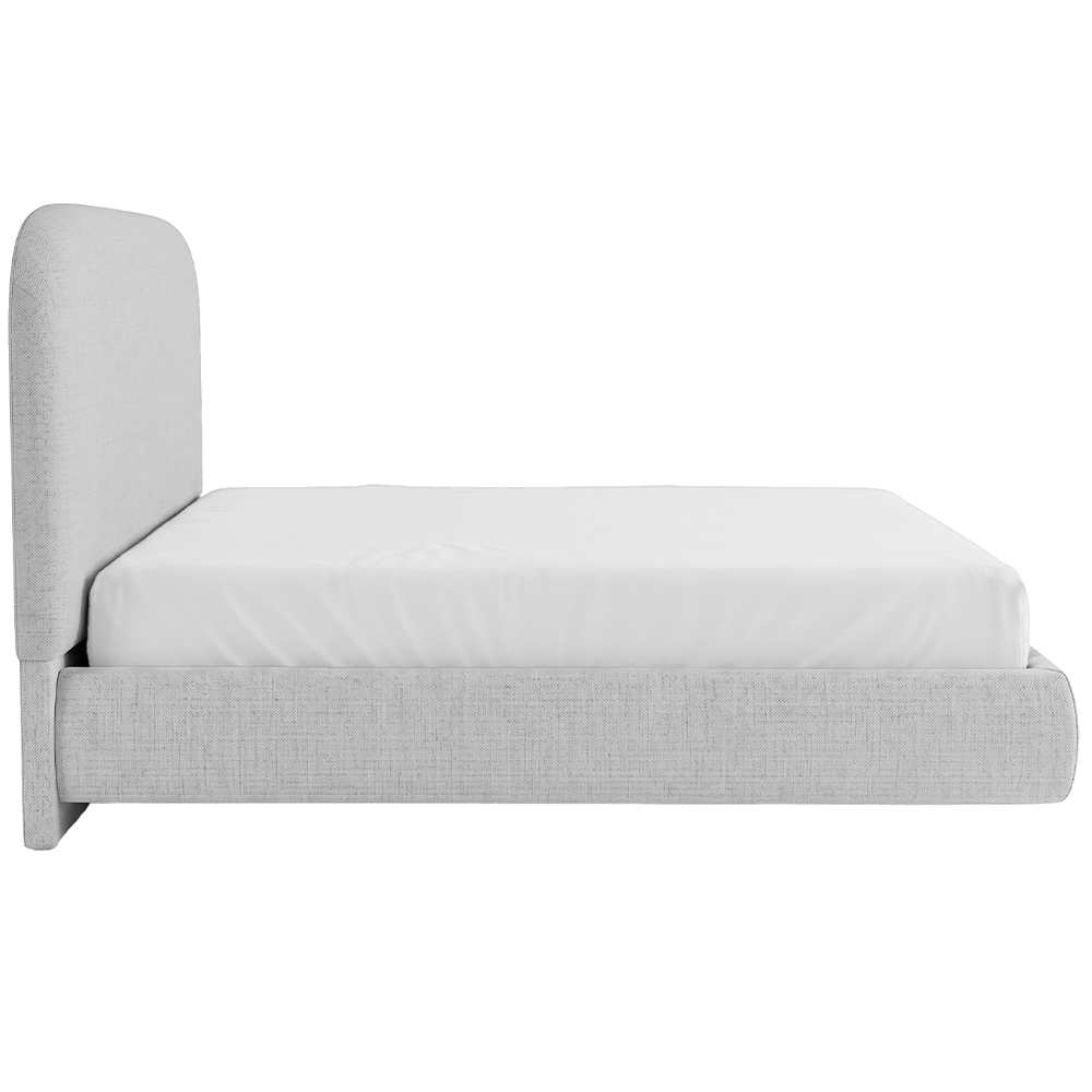 Cama Casal Flutuante Com Cabeceira 140cm Float Linho Cinza - Mpozenato