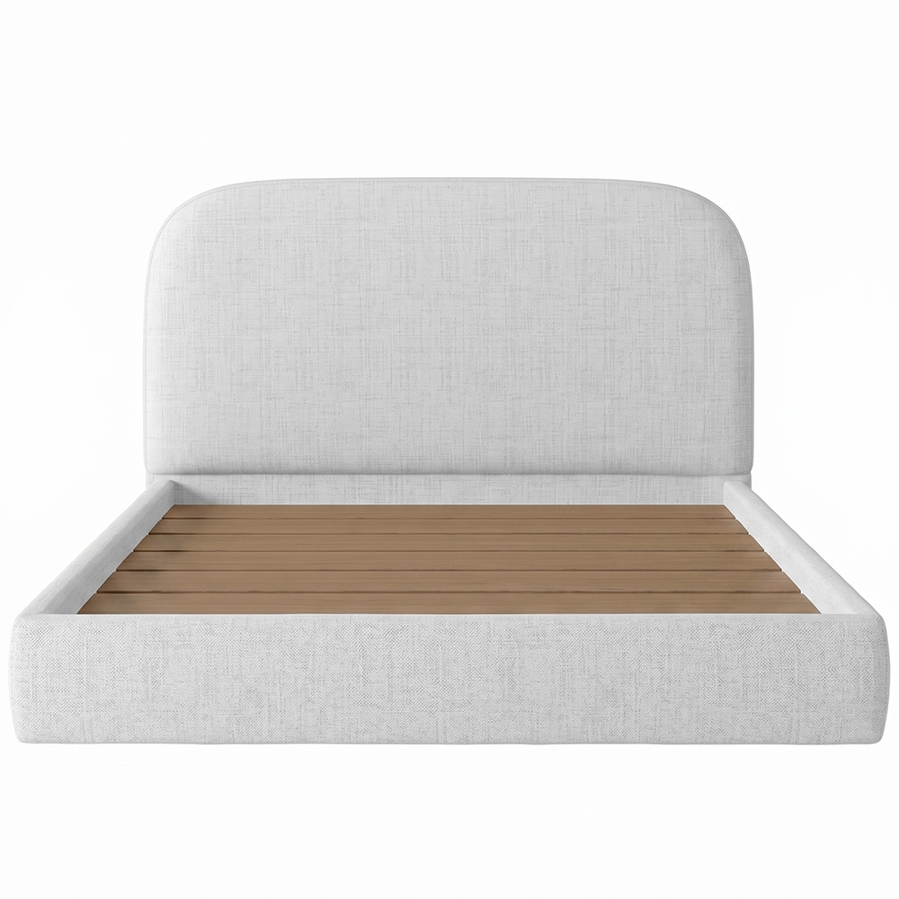 Cama King Flutuante Com Cabeceira 195cm Float Linho Cinza - Mpozenato