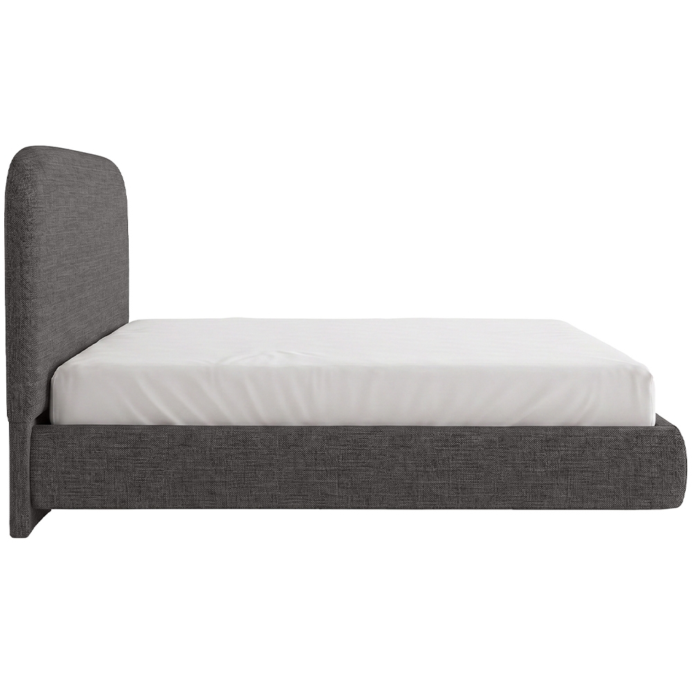 Cama Casal Flutuante Com Cabeceira 140cm Float Linho Cinza Escuro - Mpozenato