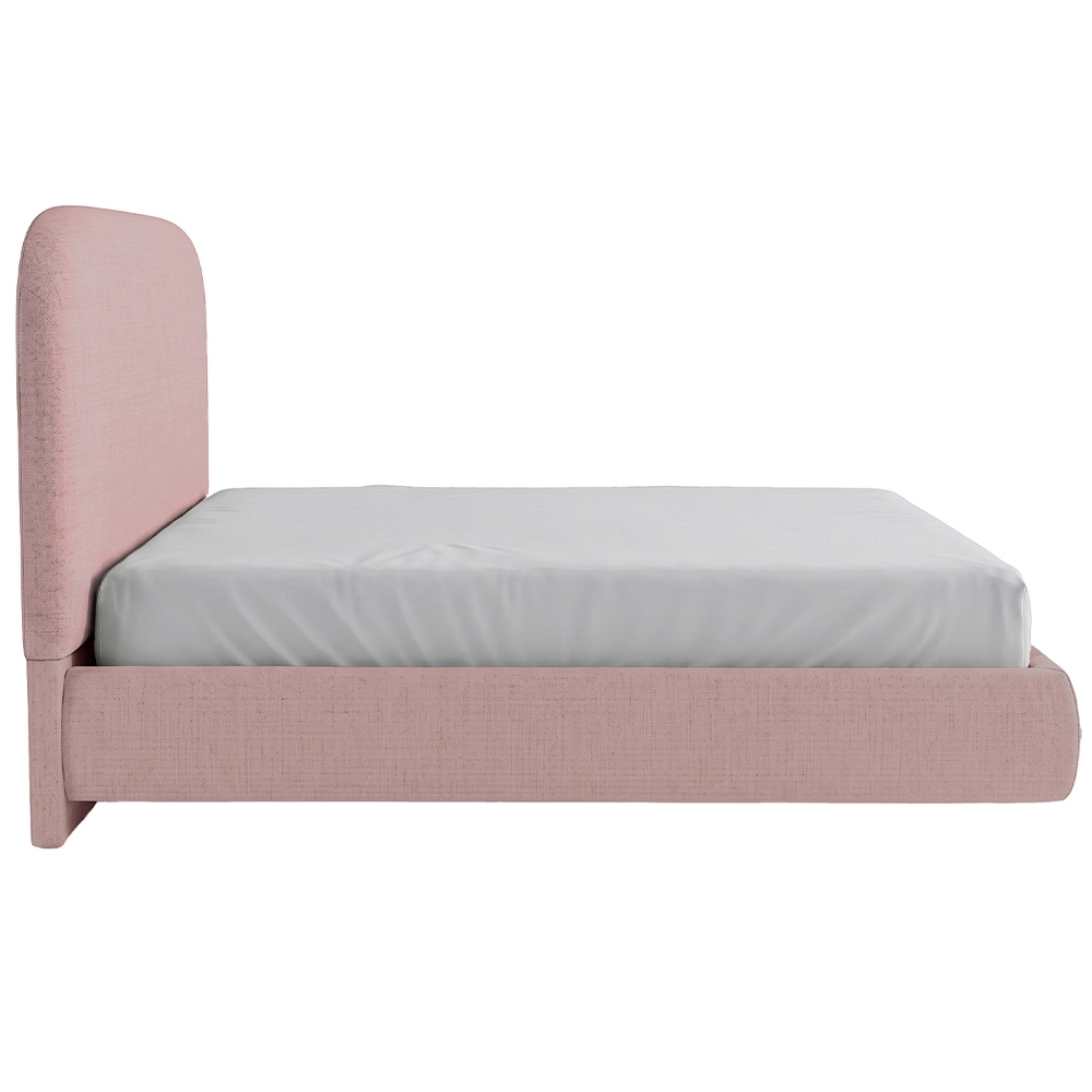 Cama Queen Flutuante Com Cabeceira 160cm Float Linho Rosa - Mpozenato