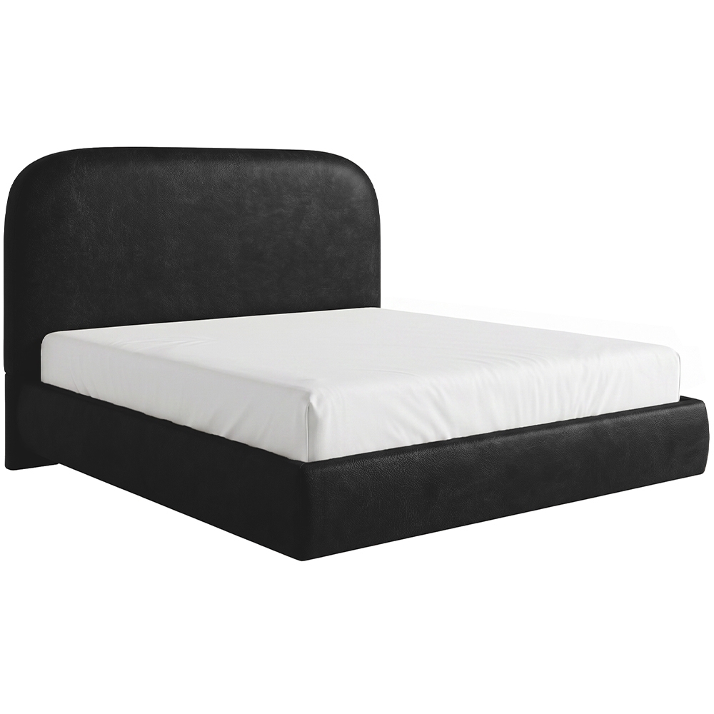 Cama Queen Flutuante Com Cabeceira 160cm Float Sintético Preto - Mpozenato