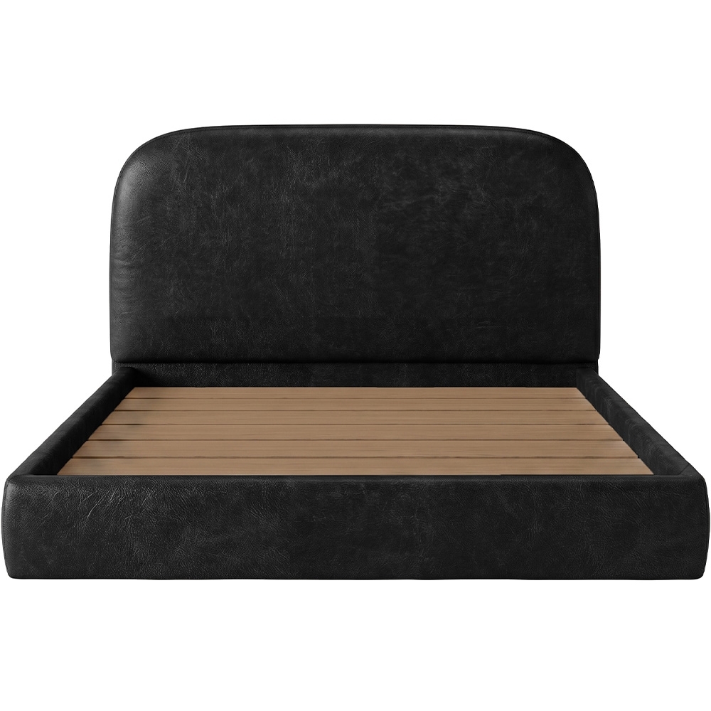 Cama Queen Flutuante Com Cabeceira 160cm Float Sintético Preto - Mpozenato