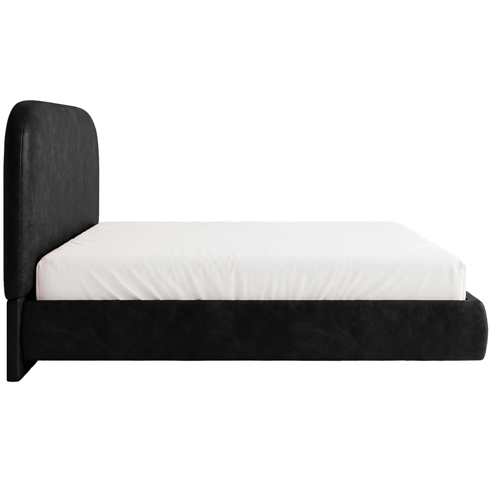 Cama King Flutuante Com Cabeceira 195cm Float Sintético Preto - Mpozenato