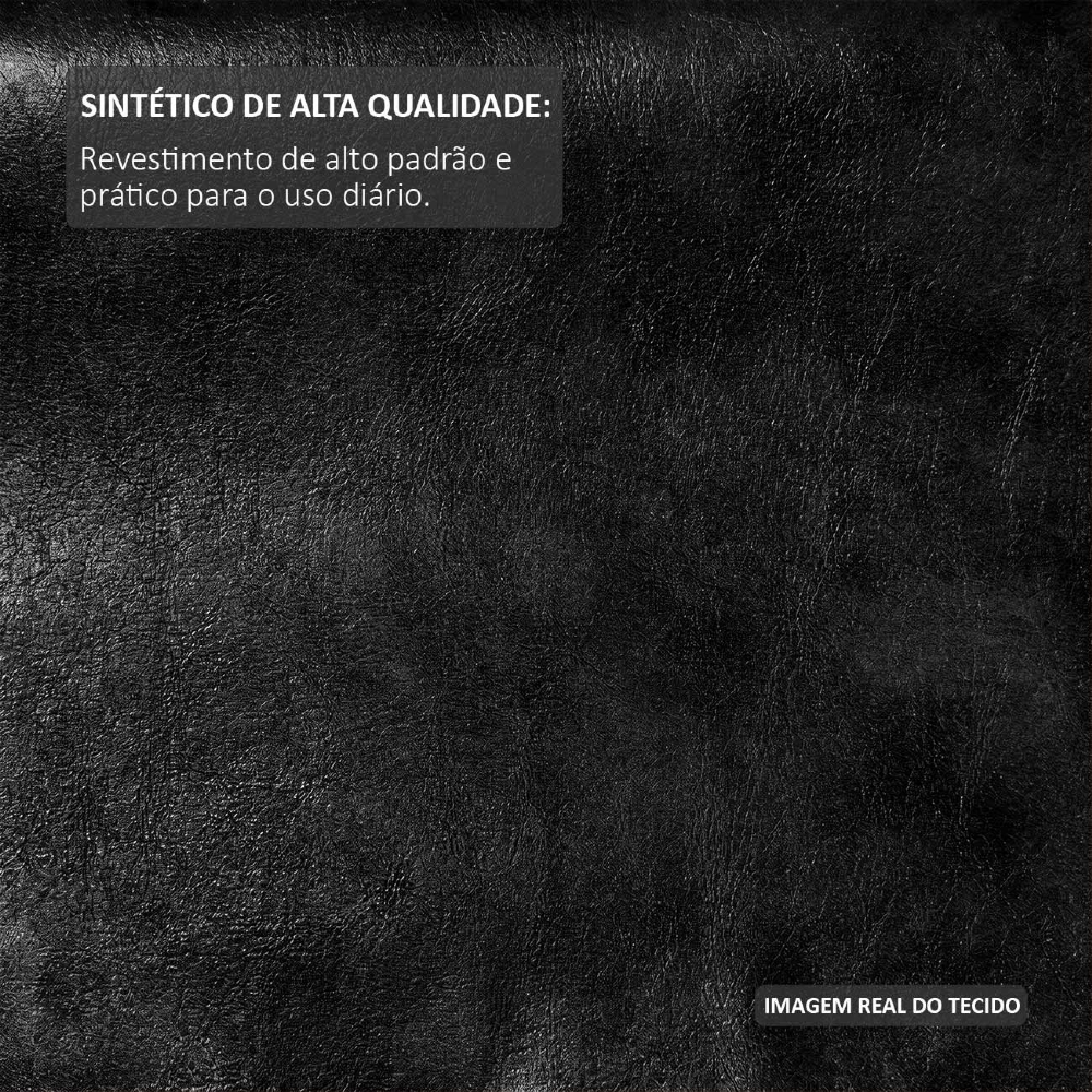 Cama King Flutuante Com Cabeceira 195cm Float Sintético Preto - Mpozenato