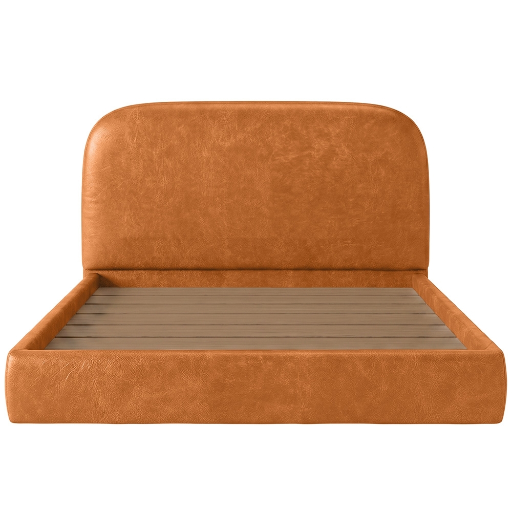 Cama King Flutuante Com Cabeceira 195cm Float Sintético Canela - Mpozenato