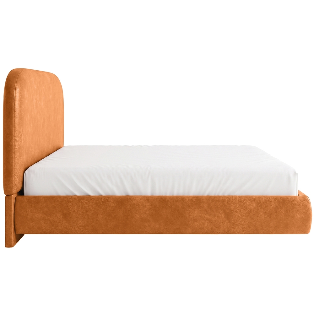 Cama King Flutuante Com Cabeceira 195cm Float Sintético Canela - Mpozenato
