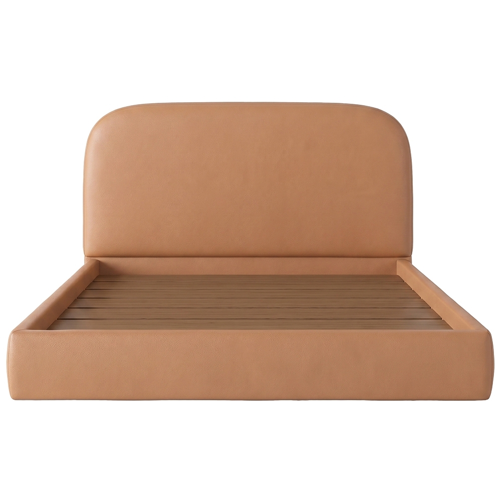 Cama King Flutuante Com Cabeceira 195cm Float Sintético Mocca - Mpozenato