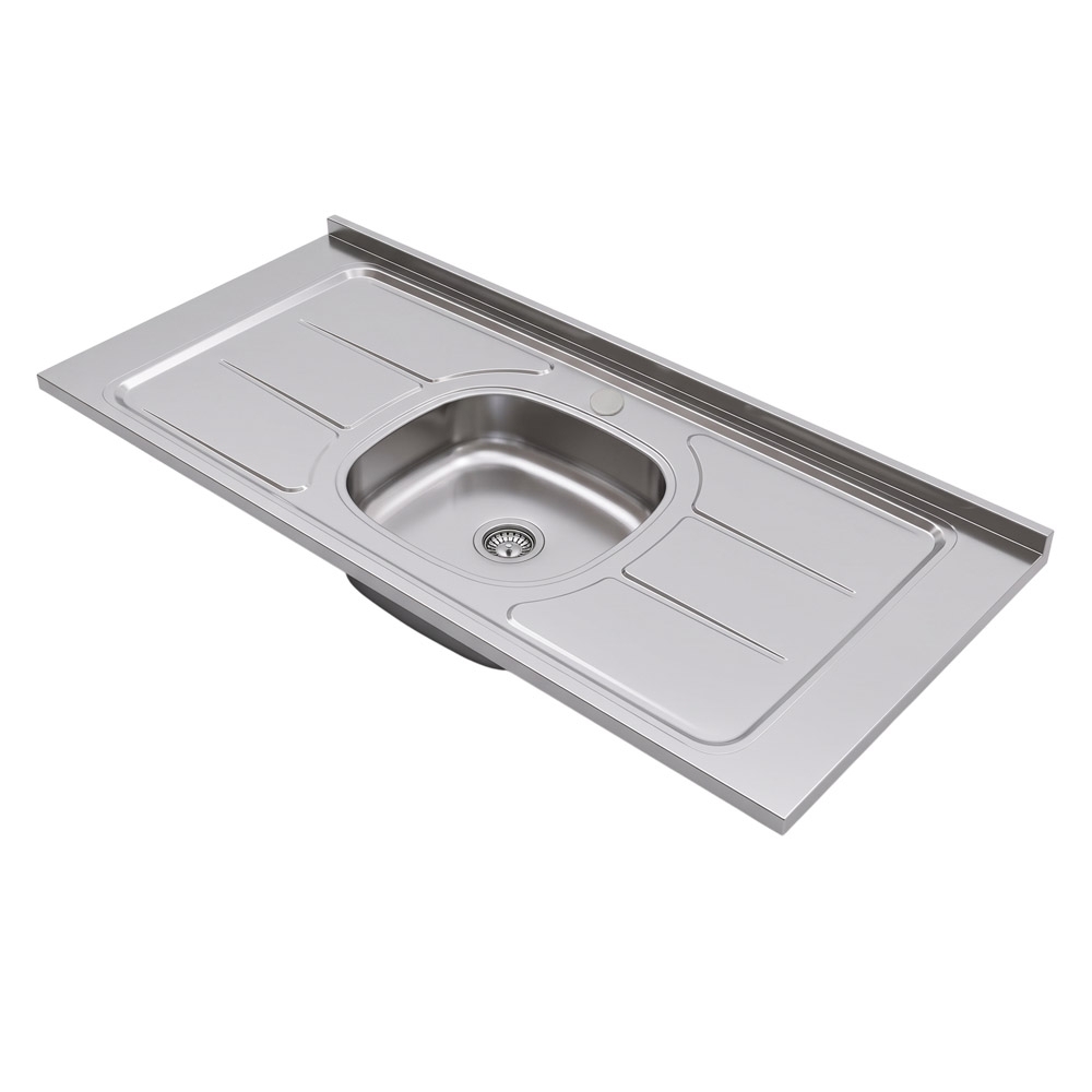 Pia de Cozinha com Cuba e Válvula Bali 140cm Aço Inox - Ghel Plus