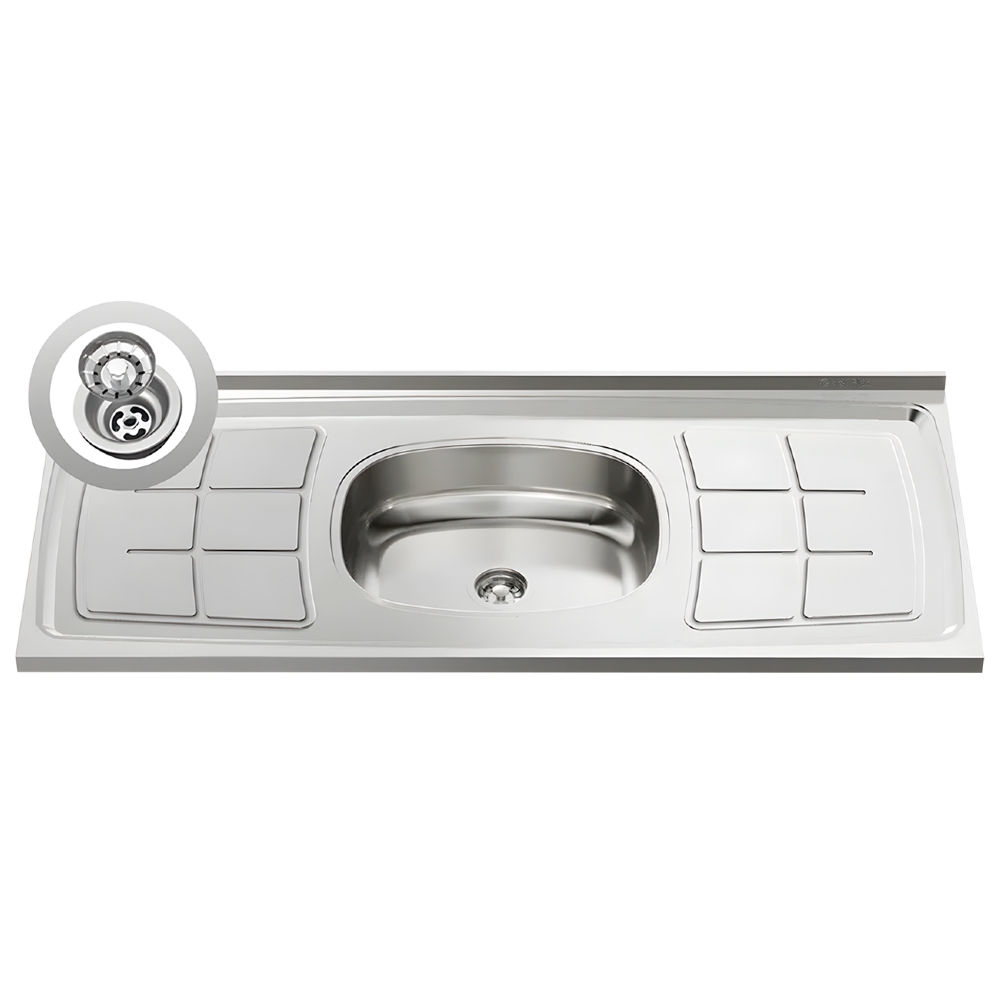 Armário de Cozinha 5 Peças Com Pia CP20 Americana Cinza/Nature H02 - Mpozenato