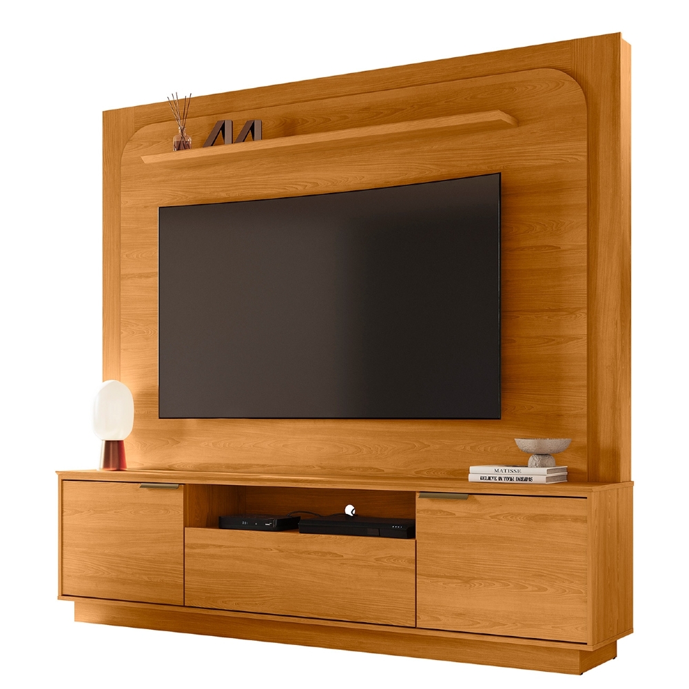 Estante Painel TV 75 Pol 200cm Oscar Cinamomo Z10 - Mpozenato