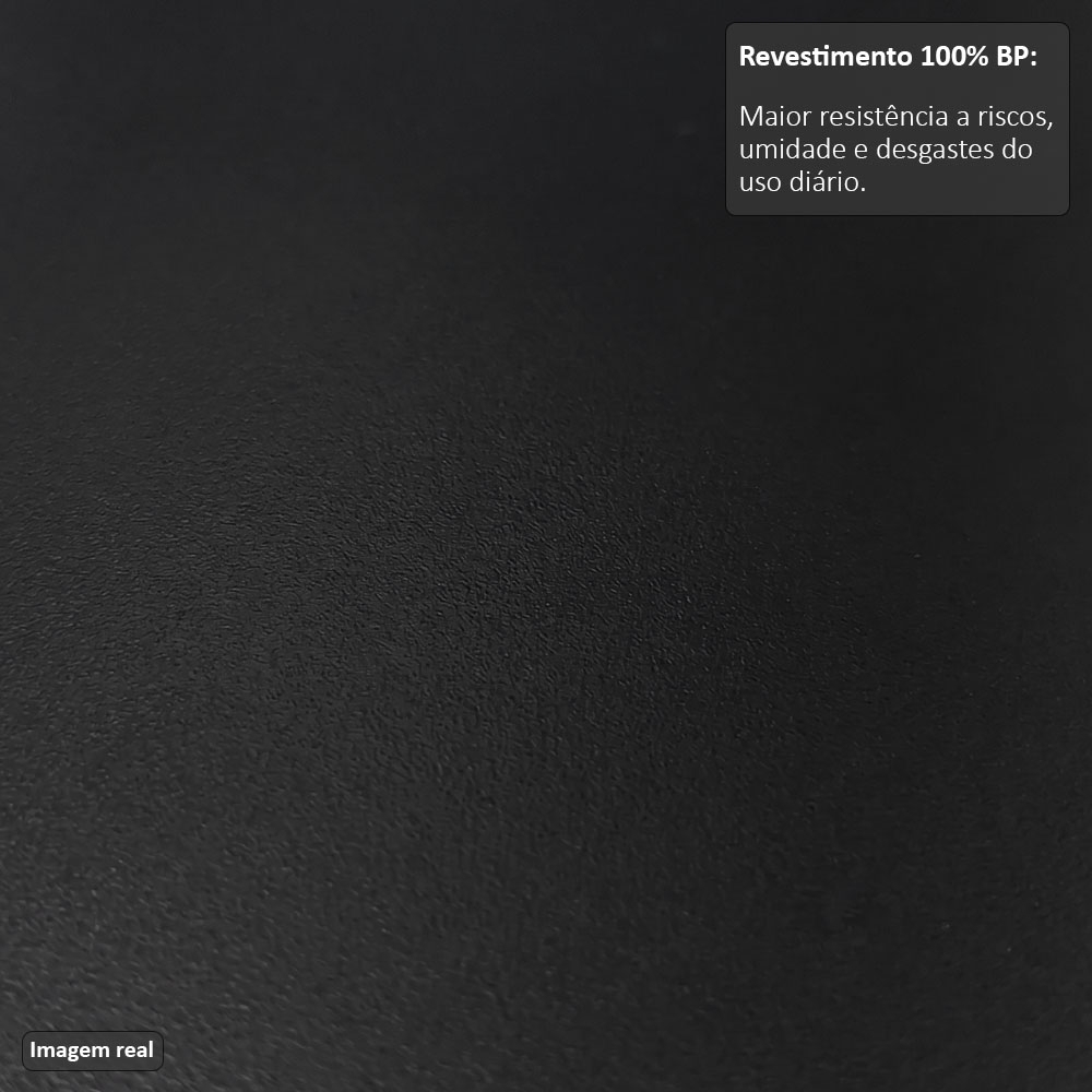 Balcão Gabinete para pia sem Tampo 150cm  Marrocos Preto - Lumil