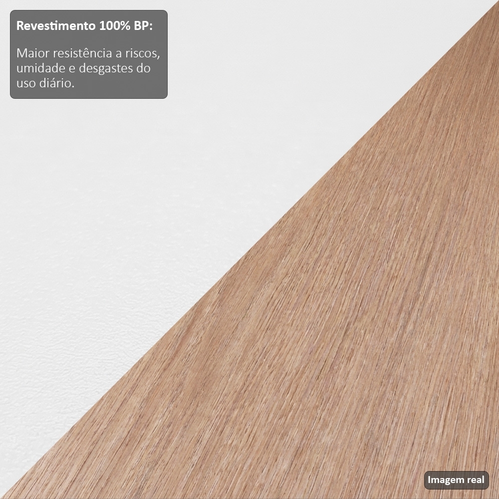 Balcão Gabinete para pia sem Tampo 150cm Marrocos Branco/Castanho  - Lumil