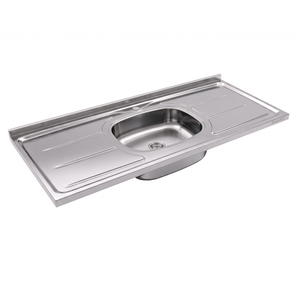 Pia de Cozinha com Cuba e Válvula Bali 120cm Aço Inox - Ghel Plus