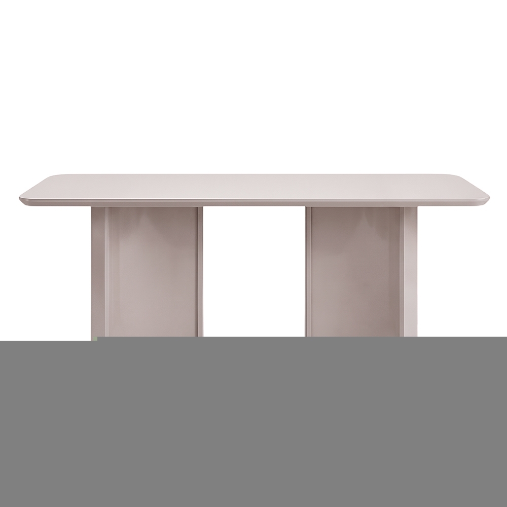Mesa de Jantar 6 Lugares 180cm Orgânica Com Vidro Jessi Off White D04 - Mpozenato