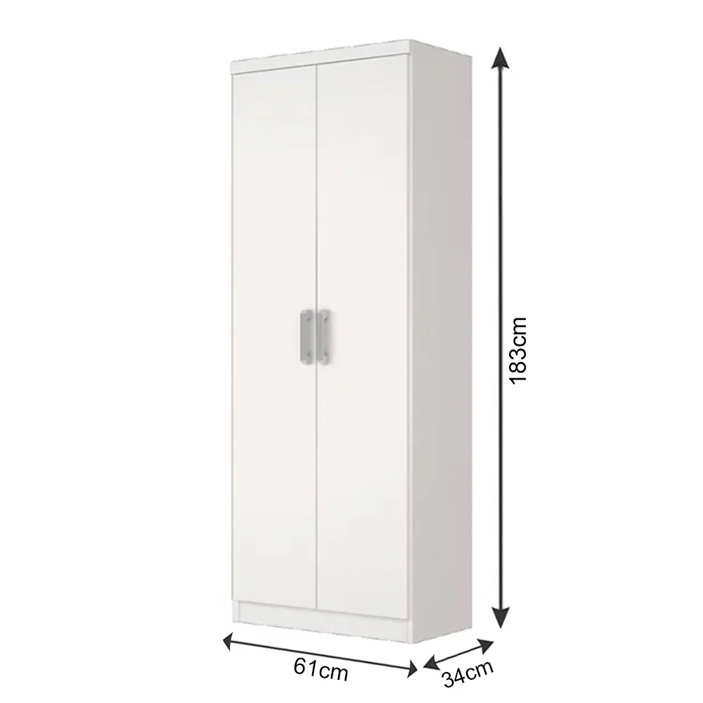 Guarda Roupa Multiuso Margarida 02 Portas de Abrir Branco - Henn