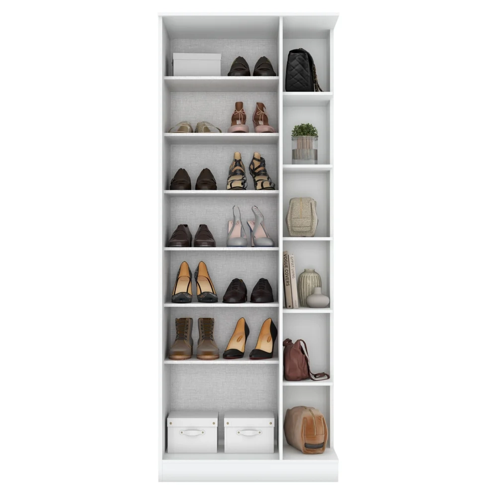 Sapateira 1 Porta com Espelho Duetto Branco - Henn