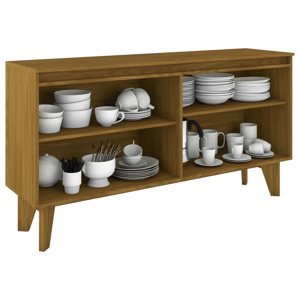 Buffet Para Sala De Jantar 04 Portas Quartzo Nature/Off White - Henn