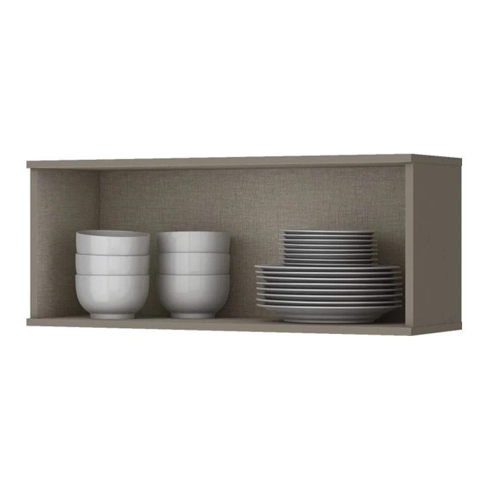 Armário Aéreo 80cm 1 Porta Basculante 100% MDF Connect Duna/Cristal - Henn