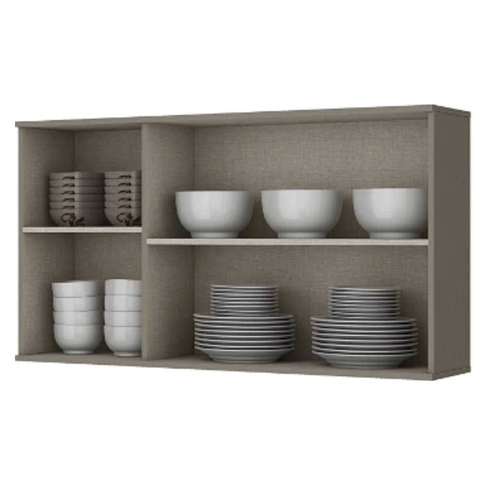 Armário Aéreo 120cm 3 Portas 100% MDF Connect Duna/Cristal - Henn