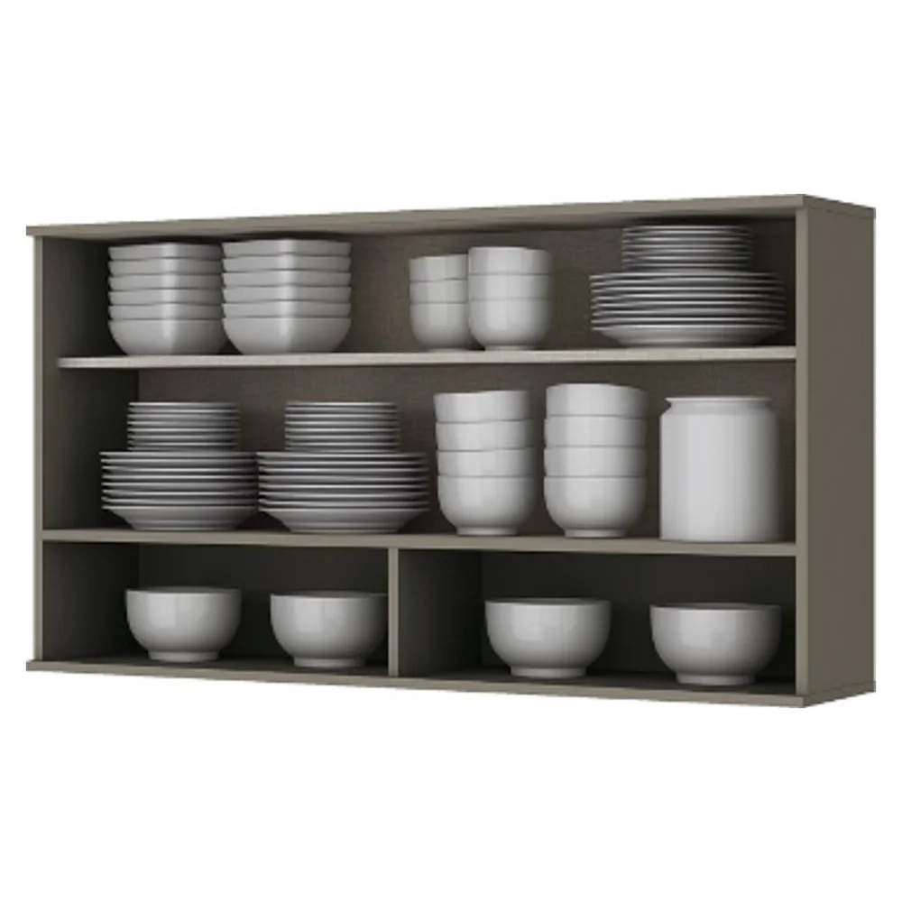 Armário Aéreo 120cm 1 Porta Basculante 100% MDF Connect Duna/Cristal - Henn