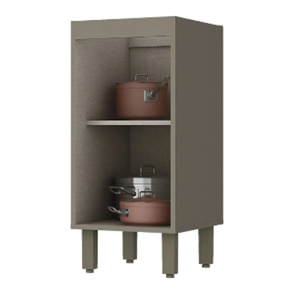 Balcão 35cm 1 Porta 100% MDF Sem Tampo Connect Duna/Cristal - Henn