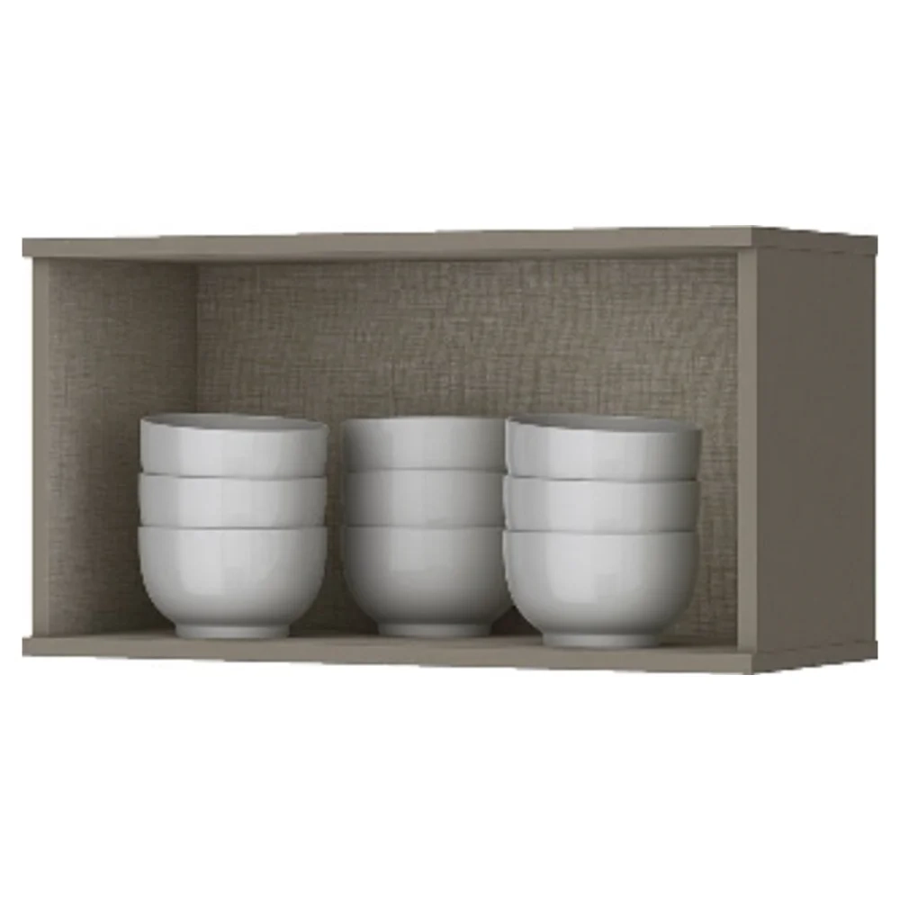 Armário Aéreo 60cm 1 Porta 100% MDF Connect Duna/Cristal - Henn