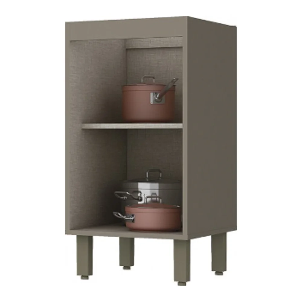 Balcão 40cm 1 Porta 100% MDF Sem Tampo Connect Duna/Cristal - Henn