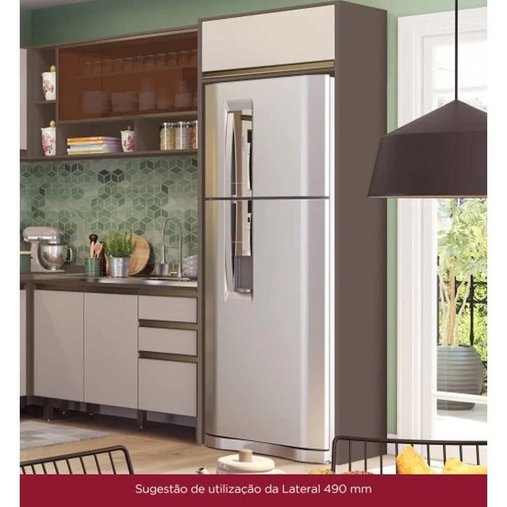 Painel Lateral de Fechamento para Cozinha 49cm 100% MDF Connect Duna – Henn