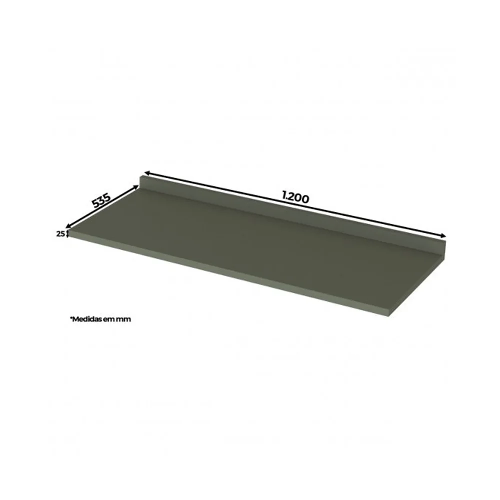Tampo Para Balcão 120cm 100% MDF Connect Duna - Henn