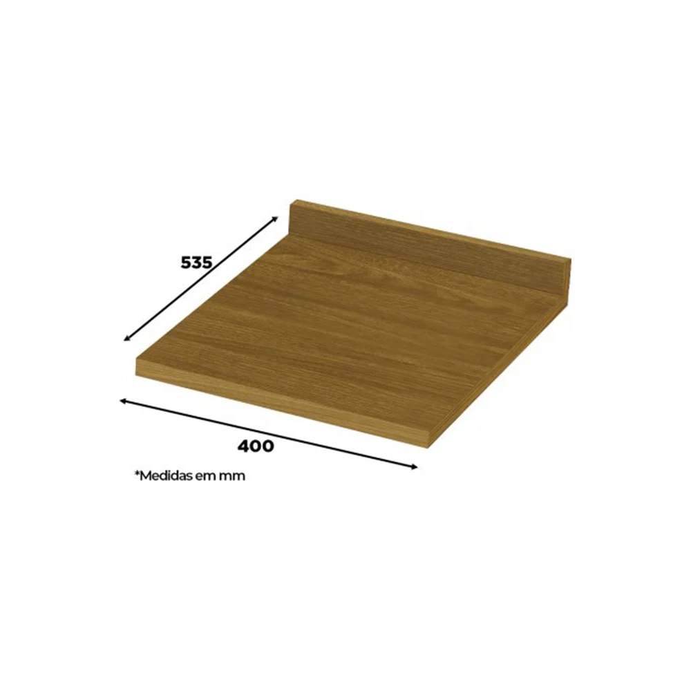 Tampo Para Balcão 40cm 100% MDF Essência Nature - Henn