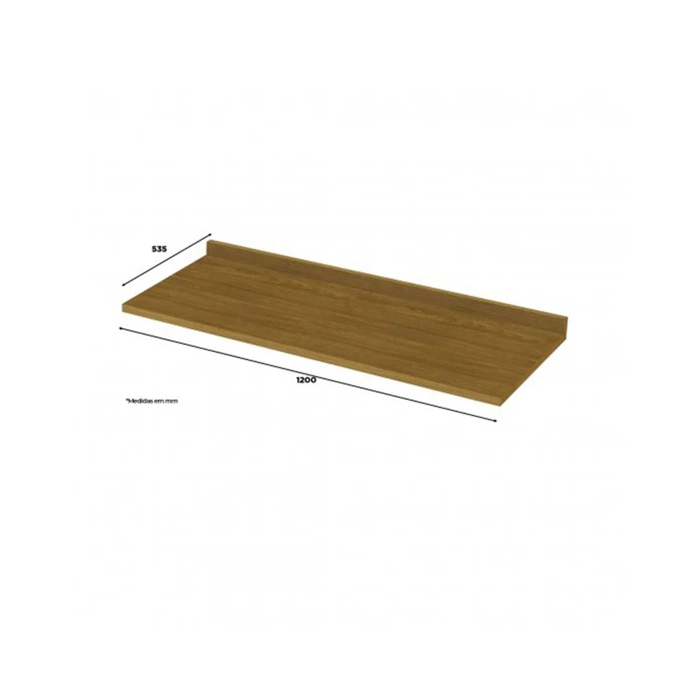 Tampo Para Balcão 120cm 100% MDF Essência Nature - Henn