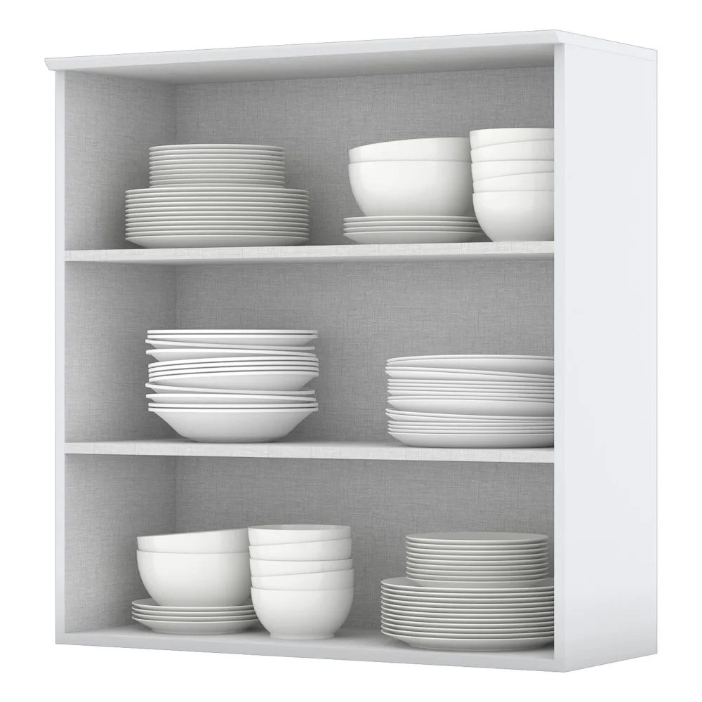 Armário Aéreo 80cm 2 Portas 100% MDF Americana Branco HP - Henn