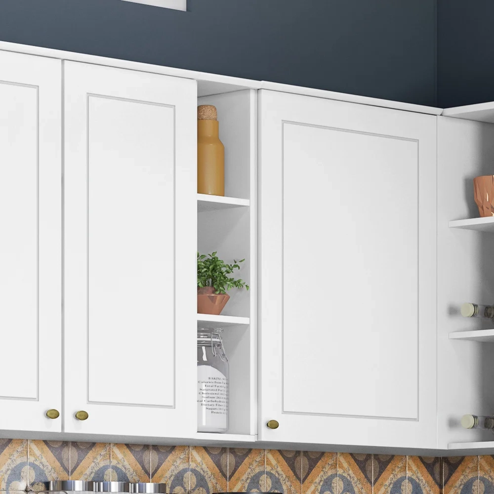 Nicho Aéreo Vertical 2 Prateleiras 20cm 100% MDF Americana Branco HP - Henn