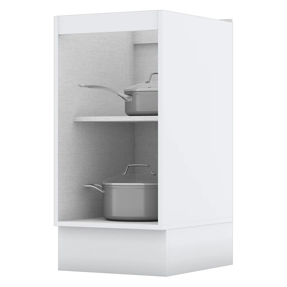 Balcão 40cm 1 Porta sem Tampo 100% MDF Americana Branco HP - Henn