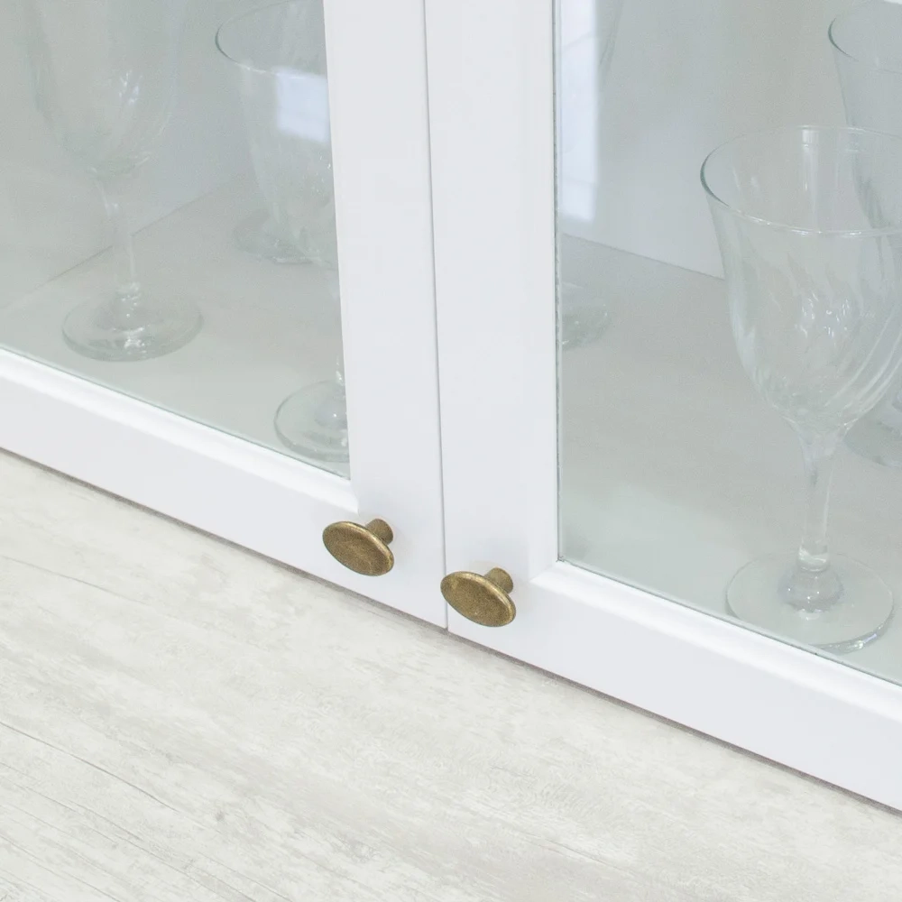 Armário Aéreo 120cm 2 Portas de Vidro 1 Porta Fechada 100% MDF Americana Branco HP - Henn