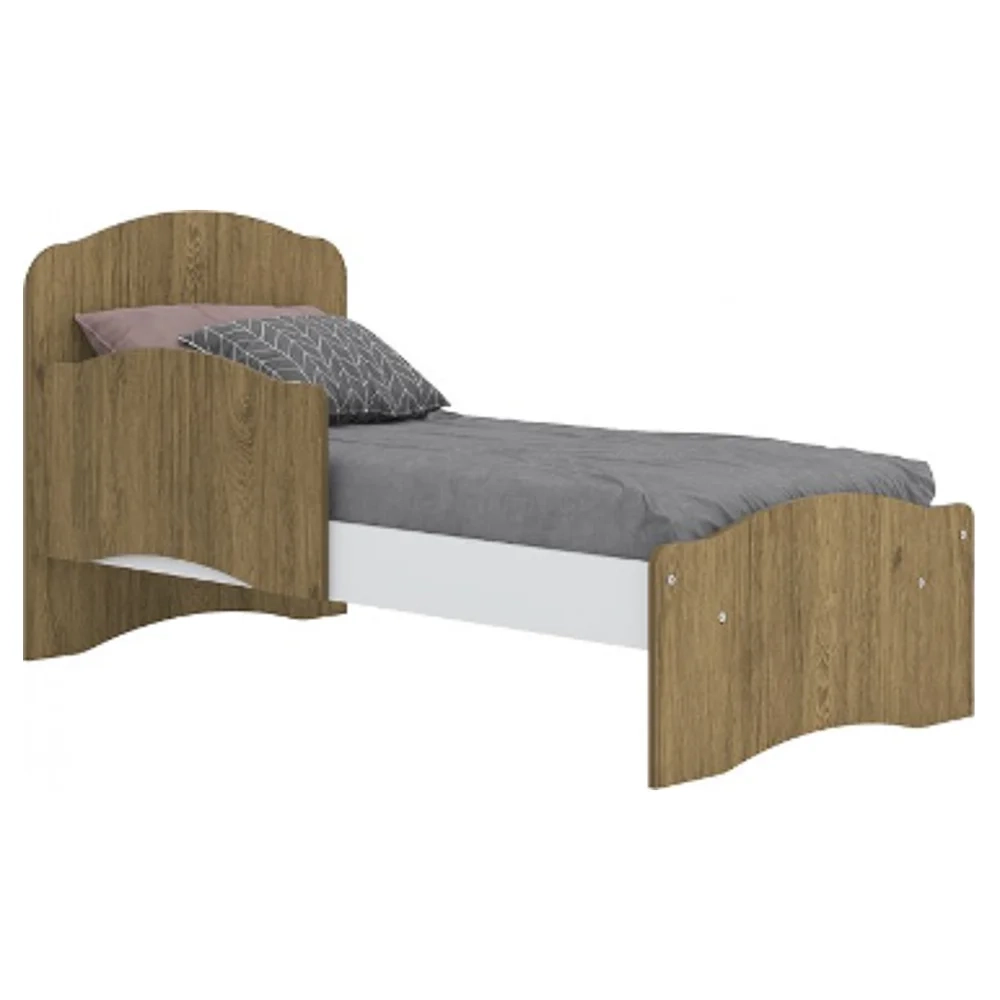 Berço Multifuncional 3 em 1 Certificado Inmetro Bala de Menta Rústico/Branco - Henn