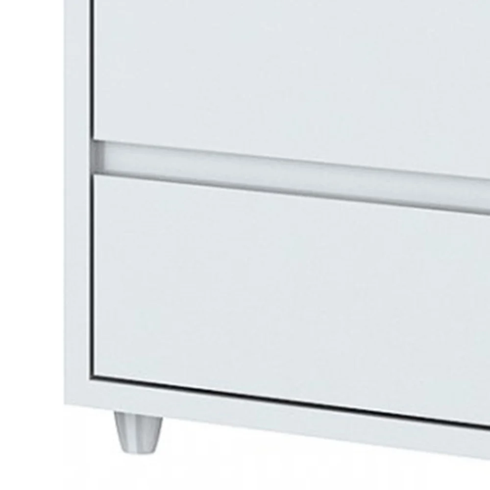 Mesa de Cabeceira 2 Gavetas Campeche Branco - Henn