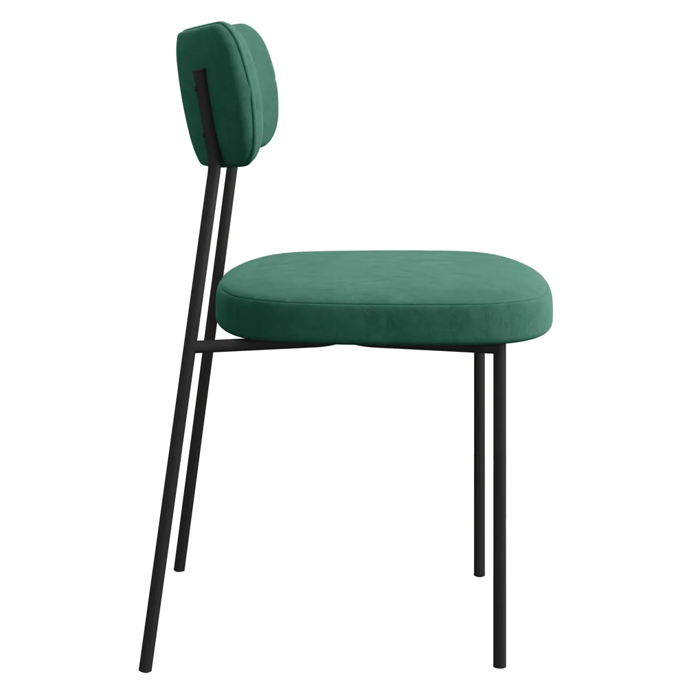 Cadeira Estofada Milli Veludo 403 F02 Verde - Mpozenato